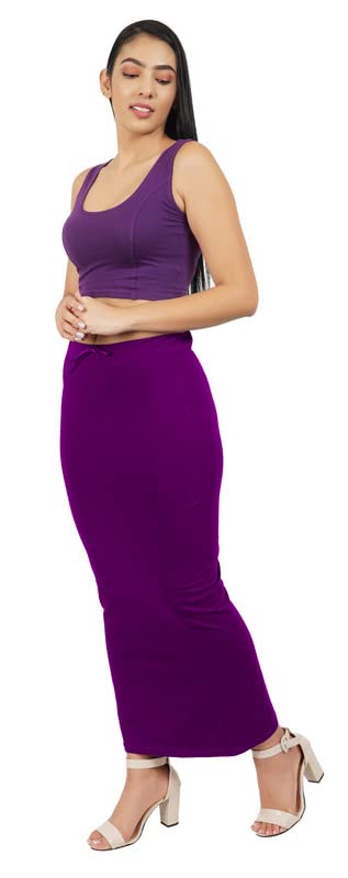Image of Lycra Blend Cotton Saree Shapewear Petticoat for Women and Girls, Skirts Shapewear Dress for Saree