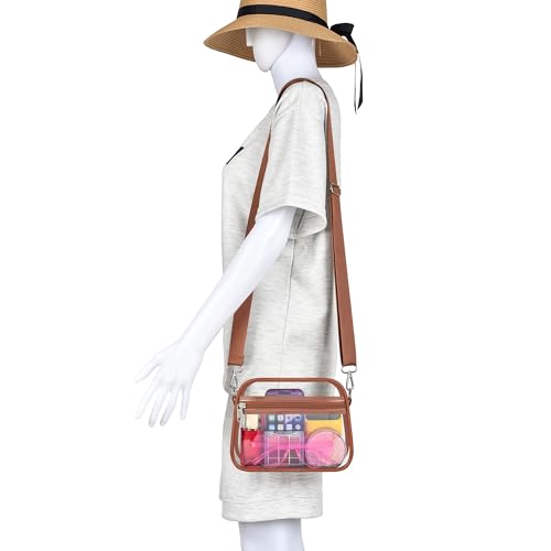 Image of Oraben Clear Bag for Stadium Events Clear Purse Stadium Bag Satchel Handbags for Sports Events Concerts Festivals | Stadium Approved