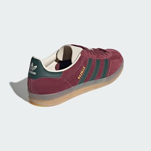 Image of adidas Gazelle Indoor Men's Shoes, Shadow Red /Shadow Green /Wonder White, Size 9