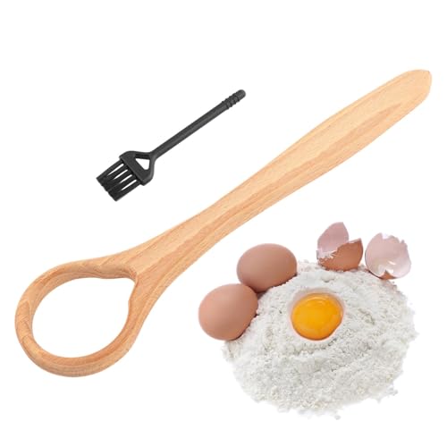 13-Inch Danish Dough Whisk – Wooden for Sourdough Bread Baking Supplies – Traditional Dutch Whisk for Pizza, Pastry, Cake Batter