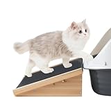 unipaws 2 Stück Holzstufen/Rampe für Hunde und Katzen, verhindert Stufenlücken, für Katzen, Haustiertoiletten, Eingang, sicher für ältere Hunde und Kätzchen, rutschfest, breit 15,7 Zoll (40 cm)