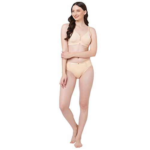 Image of SOIE Women Full Coverage Minimiser Bra with High Waist Brief Set