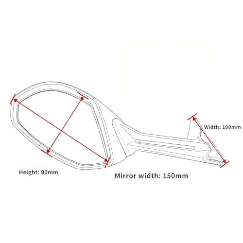 Espejo retrovisor para Ducati Panigale 1299 959 con luz LED intermitente integrada 2