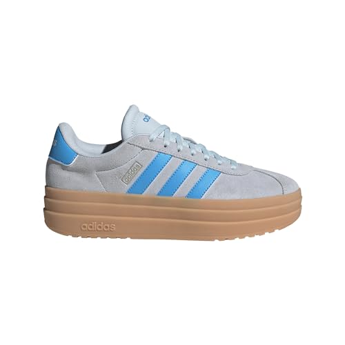 Image of adidas Womens Vl Court Bold Lace Up Sneakers Shoes Casual - Pink