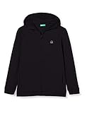 benetton jacke 128  United Colors of Benetton Mädchen Felpa Zip Strickjacke, Schwarz (Nero 100), 128 (Herstellergröße: Medium)