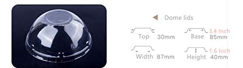 Keisen 3 2/5" 125Ml 100/Pk 4Oz Disposable Aluminum Foil Cups For Muffin Cupcake Baking Bake Utility Ramekin Cup Dome Lids (Lids3) #TOP1