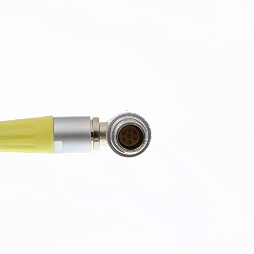 Right Angle 7 pin Male to 7 pin Male Preston FIZ Wireless Follow Focus Motor Cable, Black - Image 3