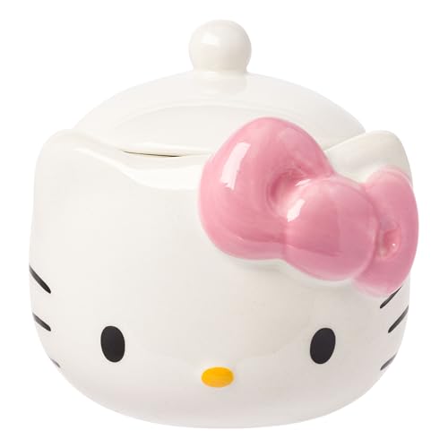 Silver Buffalo Sanrio Hello Kitty 3D Sculpted Ceramic Cookie Snack Candy Jar (X-Small)