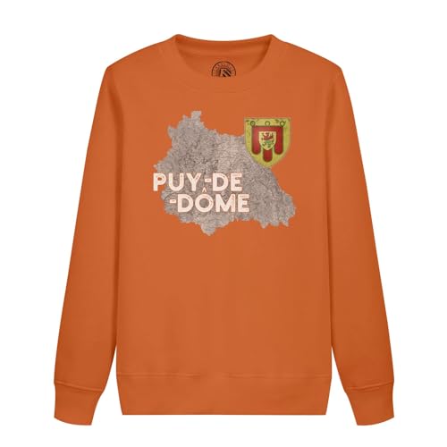 Sweatshirt enfant Puy de Dôme au motif de carte ancienne rare de Clermont