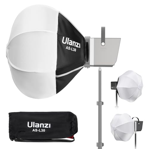 ULANZI Mini Lantern Softbox Soft Light ModifierNot Compatible w Standard Bowens Mount 11.8 inch Quick-Setup Quick-Folding w Storage Carrying Bag(Light Stand or Mount Not Included)