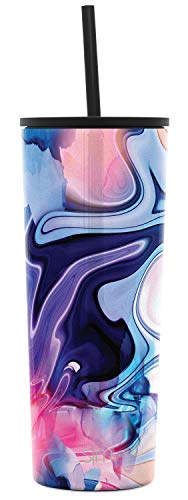 Copo clássico moderno simples, Clássico, Pattern: Dreamcicle, 24oz Straw Lid & Flip Lid, 1