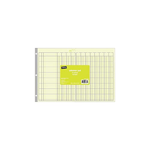 Staples 12-Column Accounting Ledger Columnar Book, Green, 16.31x11 by Staples - Used condition - US$12.21