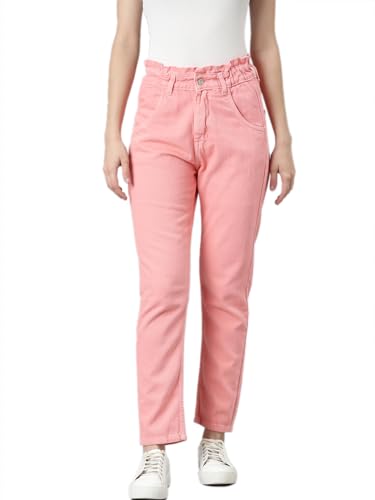 Image of SHOWOFFFF Women Mom Fit Jeans | Denim Jeans for Womens | Mid-Rise Regular Length Jeans for Women's