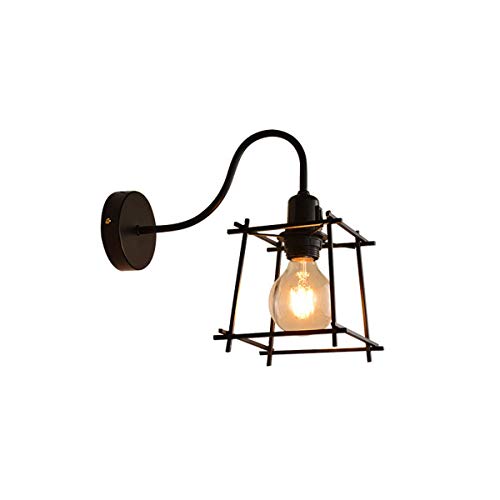 Industrielle Eisen Wandleuchten Metall Käfig Wandleuchte Lampe Vintage Nachttischlampe Für Wohnzimmer Schlafzimmer Eingangsbereich Studio B.