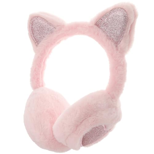 Orejeras de gato para exteriores Artibetter en color rosa para paseos en clima frío