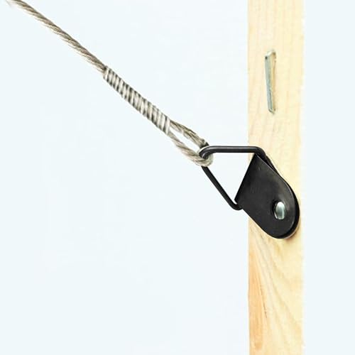 Image of 100Pcs Small Triangle D-Ring Picture Hangers with Screws, Picture Hang Solutions, Black Metal Frame Hooks Hardware for Hanging Clocks, Paintings, Artwork, Photos, Mirror