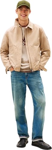 Tommy Hilfiger Herren Übergangsjacke Ivy Jacket mit Seitentaschen, Beige (Coastal Taupe), S – Ansicht 6