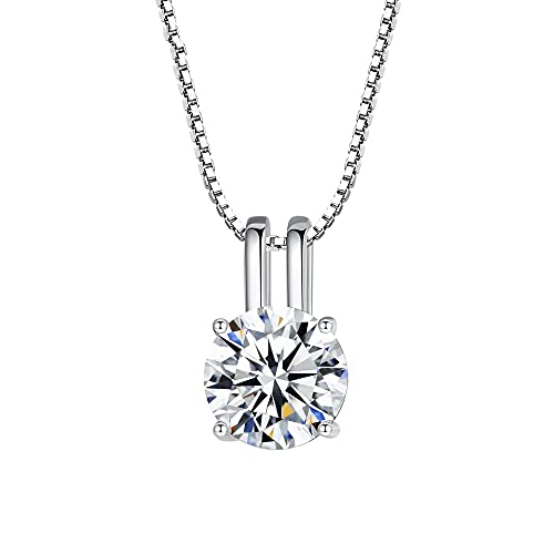 Pendentif moissanite 1ct et argent 925, le cadeau d'anniversaire de mariage parfait pour elle