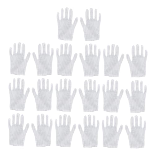 jojofuny 10 Pares guantes de taller soportes equipo guantes protectores protección protector de la manga del dedo Resistente guantes de fabrica guantes antiestáticos guantes de rayas
