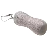 ネックピロー ベルベット ミニ ポータブ ルピロー 便利グッズ 仰向け寝用 ネックピロー オフィス用 睡眠用ピロー 大人用 旅行用（グレー）
