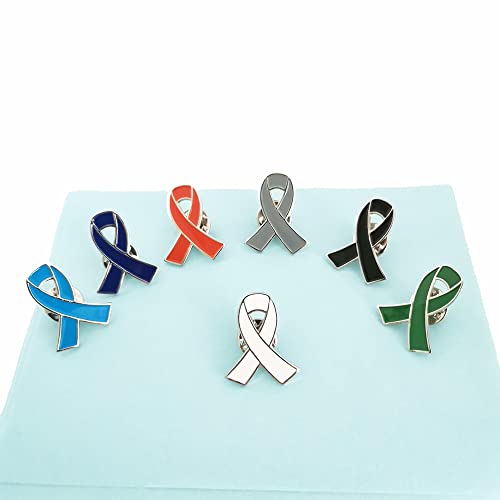 Image of Black Awareness Ribbon Pins 50Pcs Melanoma Skin Cancer Awareness Pin Accidents,Anti-Terrorism,Gang Prevention Awareness Brooch,Mourning Remembrance Day Gifts