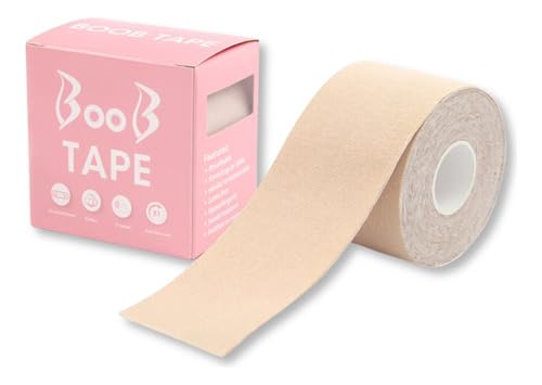 Levanta Seios Adesivo Fita Bege Boob Tape Sutiã 5mts