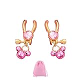 Bells Nipple Clamps Clips Rhinestone Breast Chest Clamps Nipple Rings Noose Non Piercing Body Chain Nipple Jewelry for Sexual Pleasure (Pink)