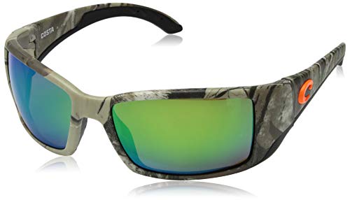 Costa Del Mar Men's Blackfin Polarized Round Sunglasses, Realtree Extra Camo/Copper Green Mirrored Polarized-580P, 62 mm