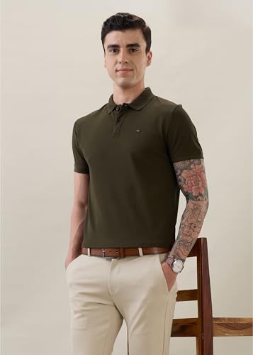 Image of Nostrum Cotton Half Sleeve T-Shirt for Men Boys, Regular Fit, Cherry, Stylish Mens T-Shirts, Polo T Shirt for Man, Collar T Shirts for Men