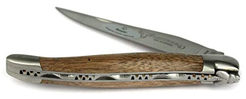 Laguiole En Aubrac Handmade Knife 12 Cm L0212Noif Walnut Wood Handle, Blade And Bolsters Stainless Steel #TOP25