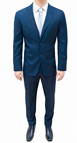Costume homme complet sartoriale bleu slim fit avec veste blazer élégante et pantalon