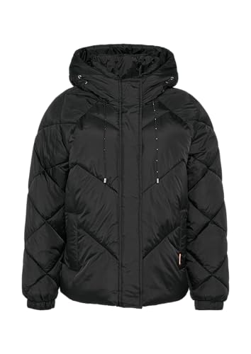 QS Damen 2132367 Steppjacke mit Kapuze, Grau/Schwarz 9999, 38