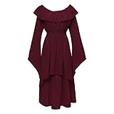 Women Sexy Off Shoulder Dress Plus Size Smocked Party Dress Flared Long Sleeve Elegant Vintage Flowy Maxi Goth Dress