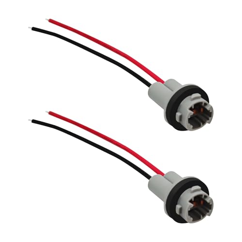 ESWW 2PCS Pigtail Light Socket T15 Tail Light Socket Adapter Plug 912 920 921 T10 T13 Brake License Plate Lights Bulb Pigtail Wedge Connector Repair Kit Headlight Turn Signal Reverse Lights Retrofit