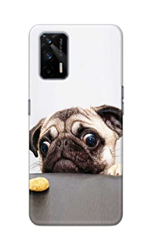 Image of PRINTFIDAA� Printed Hard Back Cover Case for Realme GT 5G Back Cover (Pug Dog) -2808