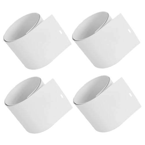 ERINGOGO 4pcs White Vertical Blind Slats Replacement for Doors and Curved Slats Easy to Install Repair Kit for Sliding Glass Door and Window Treatments