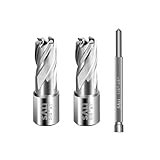 SALI 2 pcs Annular Cutter Diameter 5/8 Inch with Weldon Shank 3/4'(with 2 Flats) Cutting Depth 1' Mag Drill...
