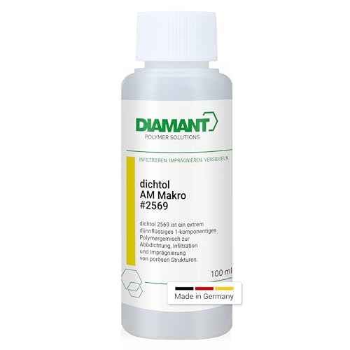 DIAMANT dichtol AM Makro 100ml - Versiegeln, Imprägnieren, Glätten und Veredeln von 3D-gedruckten Objekten | für große Poren bis 0,5mm | 3D-Druck Imprägnierung | Metallimprägnierung