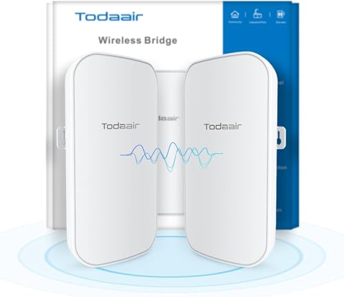 Wireless Bridge?5.8G?150Mbps?3000 ft?Point to Point WiFi Bridges(Plug and Play)?Multipoint WiFi Bridges(Web Configuration)?High-Gain Antenna?IP65 Waterproof?2PCS