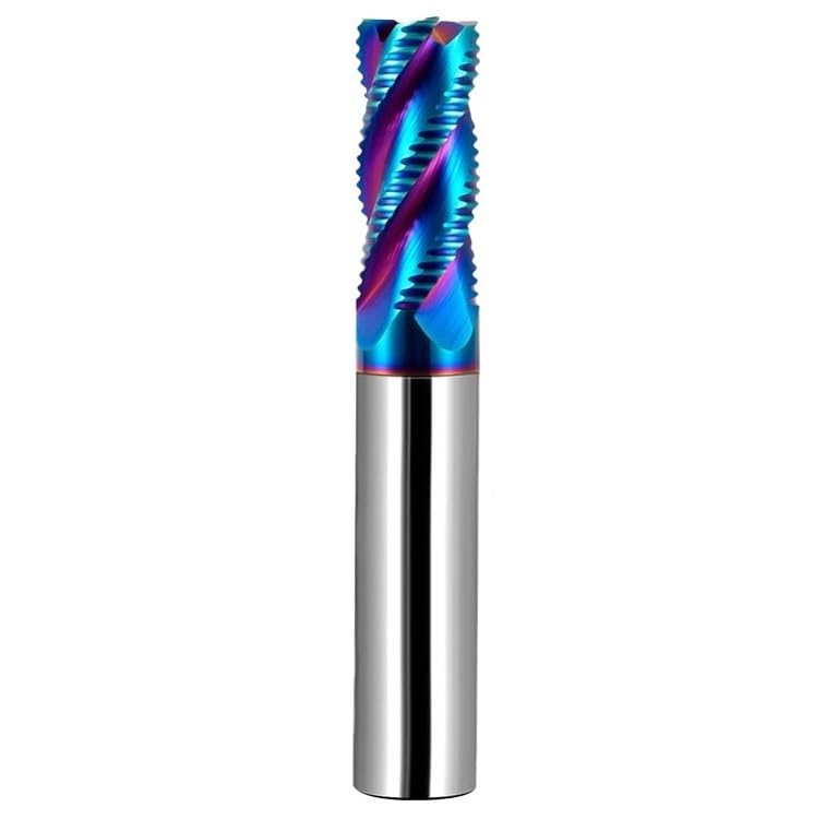 Frezy trzpieniowe z węglika wolframu, Frez trzpieniowy z węglika spiekanego zgrubnego Narzędzie CNC 3 4 ostrza Aluminium Stal Drewno mm–20 mm Wiele rozmiarów(12x12x60x150,4F-2055)