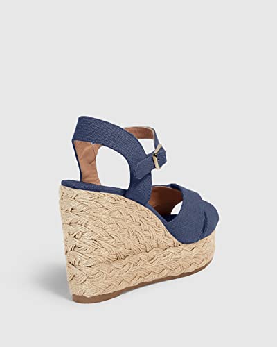 Guayonng Womens Espadrilles Wedges Sandals Platform Heels Open Toe Ankle Strap Party Casual Dress Shoes #TOP2