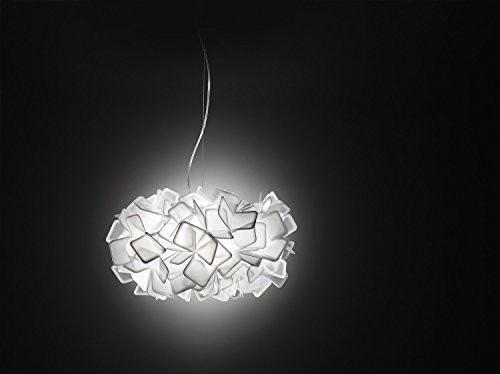 Preisvergleich Produktbild Clizia Kunststoff Hängeleuchte Slamp-Leuchten in Weiß weiß / Handgefertigt in Italien / Pendelleuchte Modern Dimmbar / Lampe E27