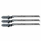 Bosch T101AO3 3-Piece 3-1/4 In. 20 TPI Clean for Wood T-Shank Jig Saw Blades
