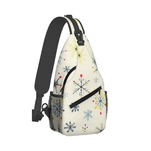 Mochila cruzada con estampado geométrico para viaje y senderismo miniatura 2