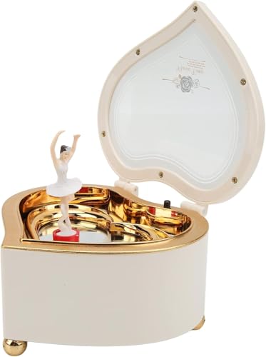 Image of AUGEN Exclusive Music Box Musical 360 rotatable Carousel Children's Wooden Men and Women Birthday Creative Christmas Valentine's Day Gift Home Decoration (Heart)
