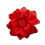 LJRPUPY Broche grande con diseño de rosas, broches de solapa, broches de flores, bodas, fiestas, bailes, banquetes, para mujer, accesorios de ropa, One Size, arte de tela, arte de tela