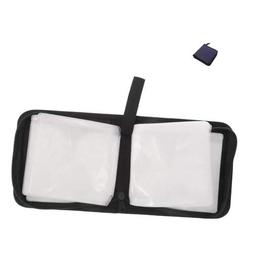 Alipis Bolsa de Almacenamiento para Cd y Dvd con Ligera y Resistente para Coche y Oficina Capacidad para Discos Compartimentos Organizadores Color Azul