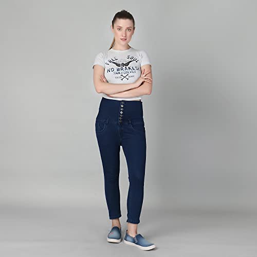 Image of Collection Mom Jeans for Women High Waist Skinny Stretchable Ankle Length Denim