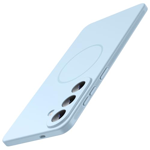 JETech Slim Magnetic Case for Samsung Galaxy S26 Plus, Anti-Slip, Sky Blue