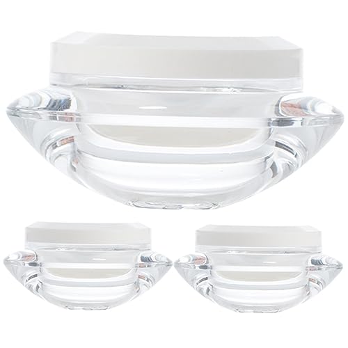 VINTORKY 3 Piezas botella de crema cremas artículos de aseo vacío botellas Hombres contenedores de viaje botella de subempaque contenedores de muestra Acrílico Transparent